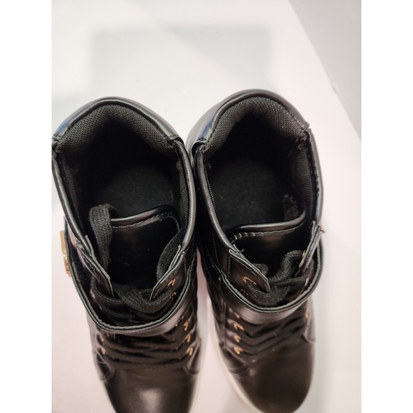 Juicy Couture JC Jolee Black Quilted Wedge Athletic Shoes Goldtone Hardware 9.5 - Picture 9 of 12